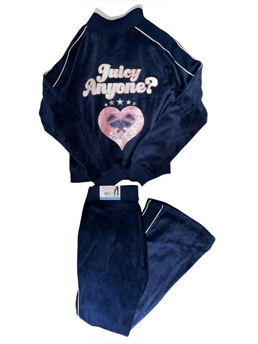 Juicy Couture Navy Velour Tracksuit Set NWT | Size L